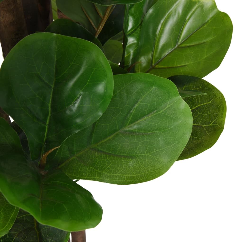 vidaXL Ficus lyrata artificiel 134 feuilles 120 cm vert