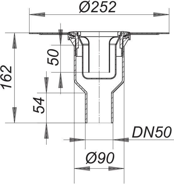 DALLMER Duschablauf ORIO V N, DN 50 160225