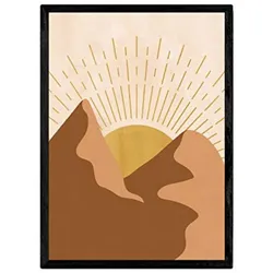 POSTER Natur Landschaften A3 Schwarzer Rahmen