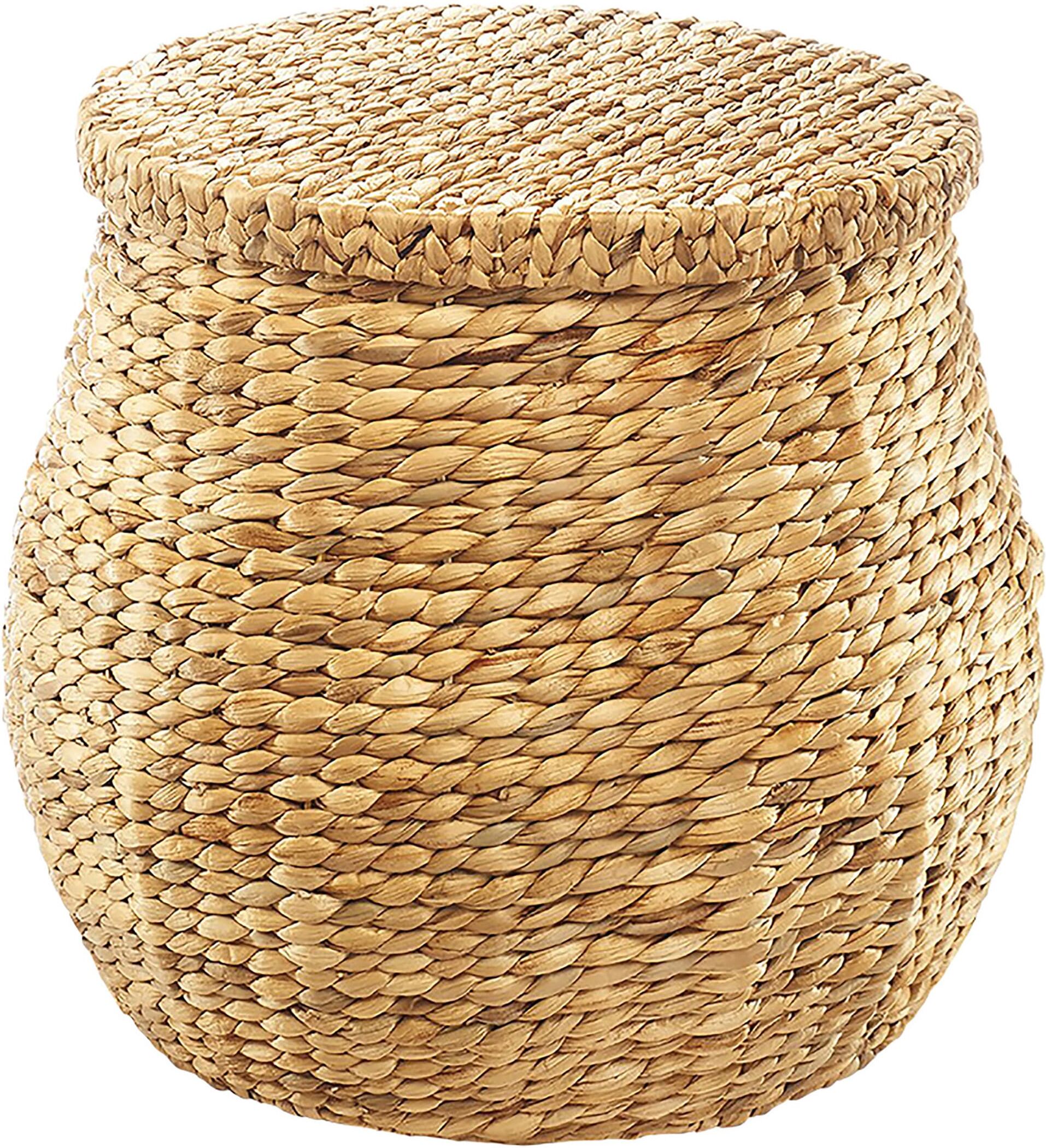 Wäschekorb LOCKER "Wäschekorb aus Wasserhyazinthe gross", braun, Ø:46cm, Wasserhyazinthe, Wäschesammler, Wäschekorb braun Ø 46cm