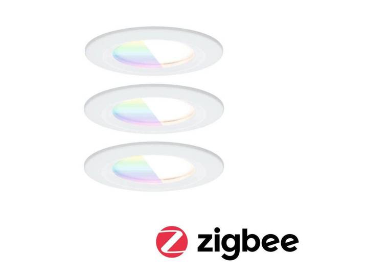Nova Coin Smart Einbaulampe weiß Ø 7,8cm RGBW 3er - Paulmann - Wohnzimmer - Modern - Aluminium - Einflammig