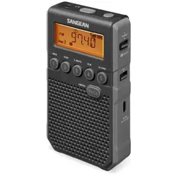 Sangean DT-800 (USB-C) Black (MW, WLAN), Radio, Orange, Schwarz