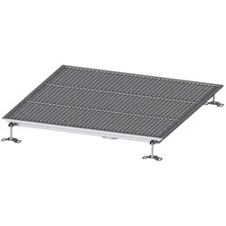 Kessel Ferrofix Bodenwannen 6100100 Edelstahl, 1000x1000x65mm, Auslauf senkrecht