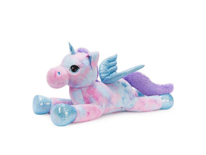 LuxusKollektion Kuscheltier Plüschtier Einhorn XXL 110cm Flügel Kinder Mädchen Lilac Bunt-lilac
