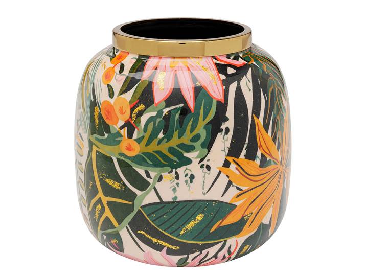 Vase Jungle Type A 17 x 17 x 17cm Multicolore/Rouge/Vert/Jaune