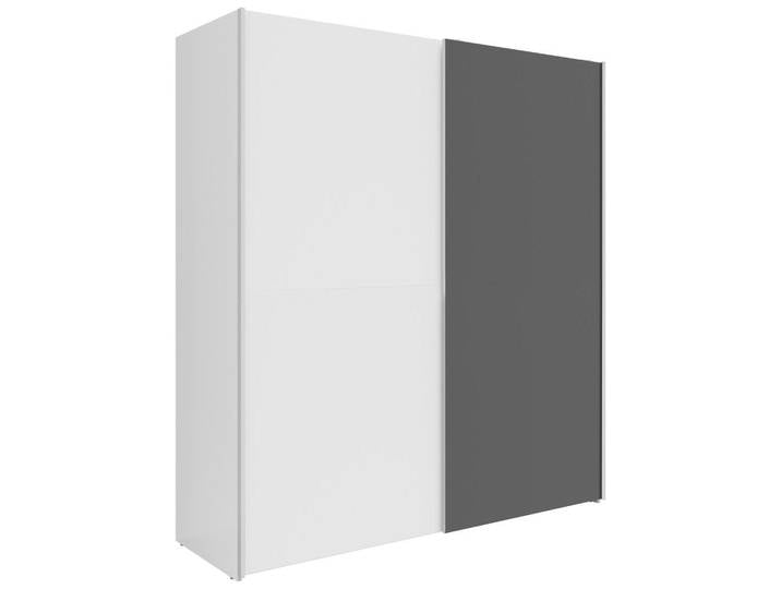 Boxxx Schwebetürenschrank, Graphit, Weiß, 2 Fächer, 170x191x59 cm, individuelle Frontgestaltung, Schlafzimmer, Kleiderschränke, Schwebetürenschränke