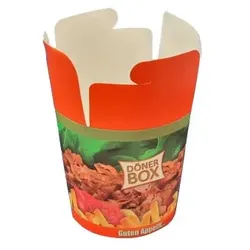 Ragaller GmbH & Co. Betriebs KG 500 Dönerboxen 16oz ca. 500ml rot mit Neutralmotiv Papier+PE