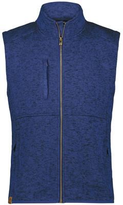 Holloway 223542 Alpine Sweater Fleece Vest in Navy Blue Heather size 3XL   Polyester