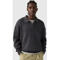 Levi's Mason Collared Quarter Zip Strickpullover obscidian heather Gr. M
