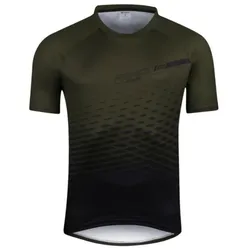 Force Angle MTB Herren-Mountainbike-Trikot mit kurzem Arm in Armee-optik. Gr. XS