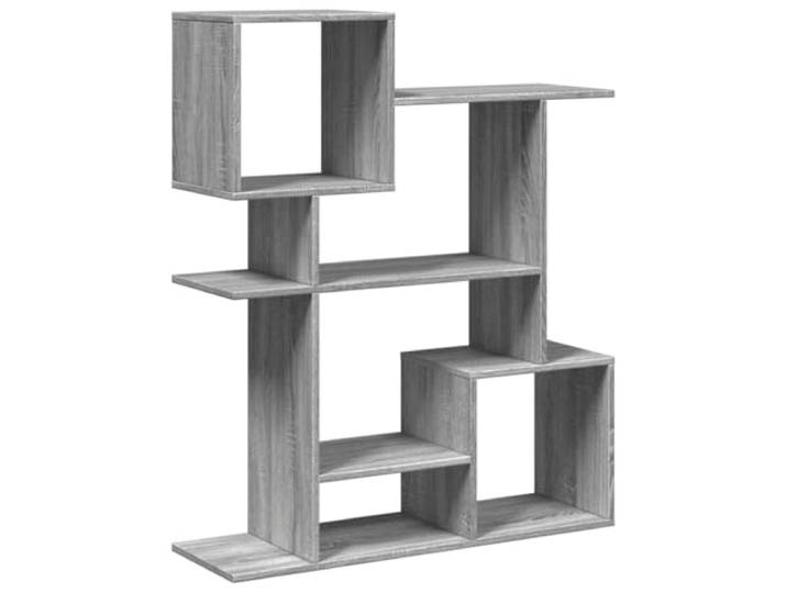 HKLGBVCR Raumteilerregal Sonoma, Grau, 92 x 29 x 112 cm Holzwerkstoff, versetzte Aufbewahrung, Breite oder Höhe, Wohnzimmer, Büro, Schlafzimmer, Keller, feuchtes Tuch