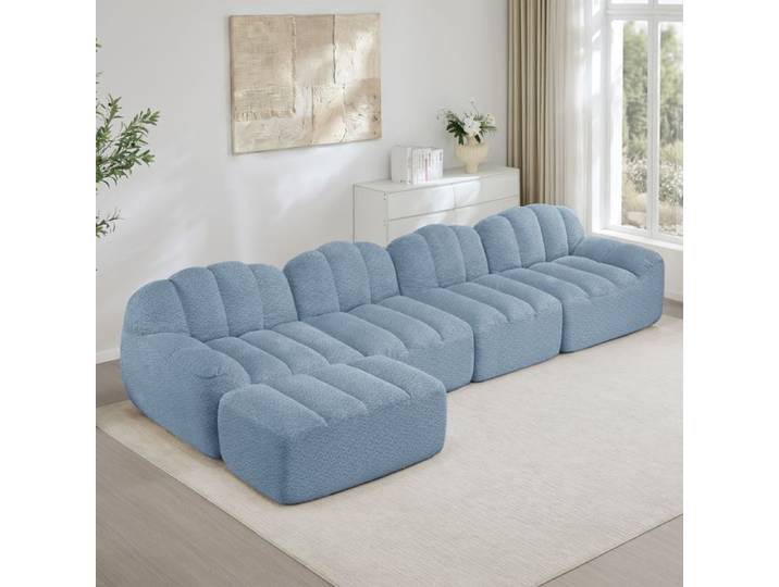 Design solide et sécurisé canapé couleur bleu idéal pour maison salon chambre décoration intérieure