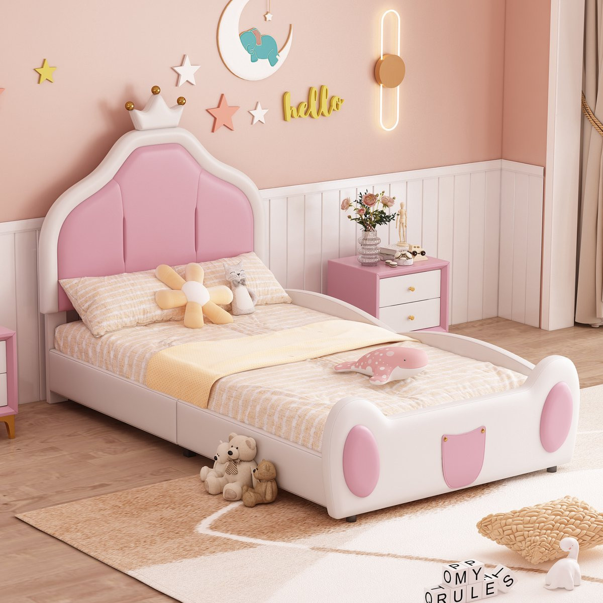 Sweiko Zacht Kussenbed voor kinderen, Wit, 90 x 200 cm