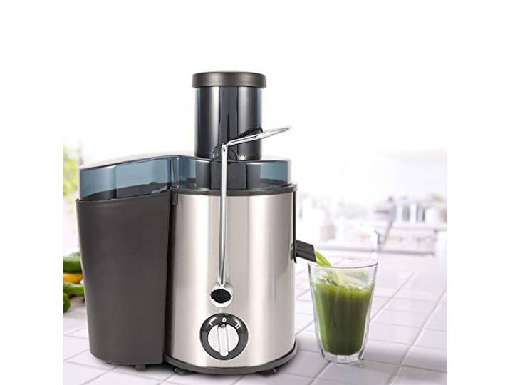 Entsafter für Gemüse und Obst, 500ml Zentrifugaler Entsafter aus Edelstahl 304, große 75 mm Einfüllöffnung, 400W Saftpresse Elektrisch, automatischer Überhitzungsschutz