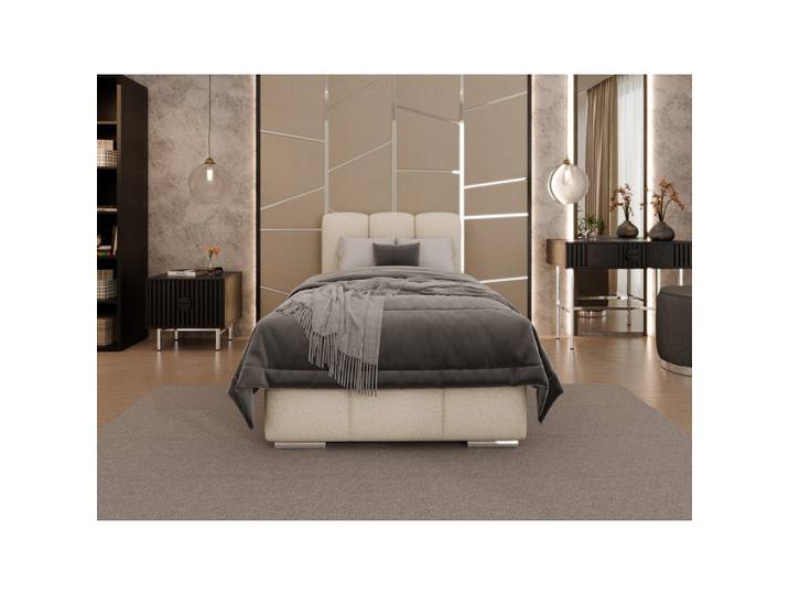 Homesy Polsterbett Zaira 90x200cm – Elegantes Polsterbett für modernen Wohnstil, Zonierte Multi-Taschen-Federkern (24cm), beige, Beige, Holz, Mode, 90x200 cm, Schlafzimmer, Betten, Polsterbetten