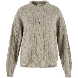 Fjällräven Damen Övik Cable Knit Pullover - XL - Fog