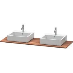 Duravit XSquare Massivholz-Konsole, 2 Ausschnitte, 1600x20x550mm, XS064HB7777