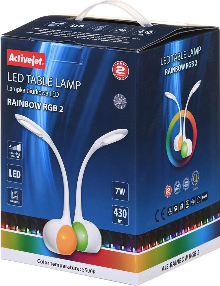 ActiveJet AJE-RAINBOW 2 LED tafellamp, 7W, warm wit