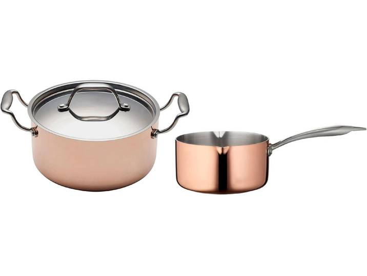 Kochtopf Kochgeschirr-Set , rosa (kupfer), Ø:18cm, Töpfe, Kochtopf