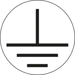 Aufkleber I Leiterkennzeichen Erde, RoHS-konform, Folie, selbstklebend, Ø 12,5mm, 20/Bogen, DIN EN 60445 / IEC 60417