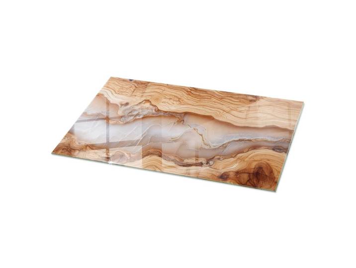 GLASPLATTE 100x50 cm Naturholz mit Harz