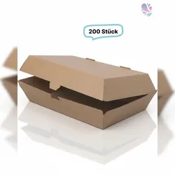 Blanc HYGIENIC Lunchboxen aus Wellpappe, 200 Stück, to go, take away, recyclebar