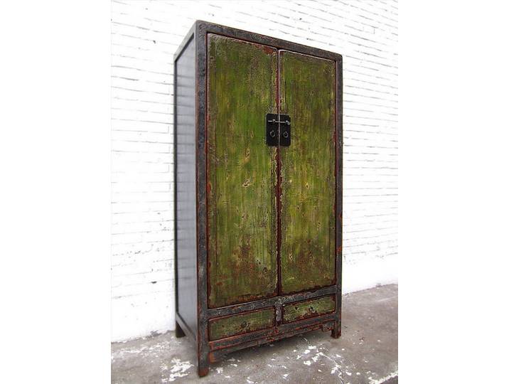 Luxury-Park-Direct Kommode China Kleiderschrank in besonderer Farbgebung aus Massivholz