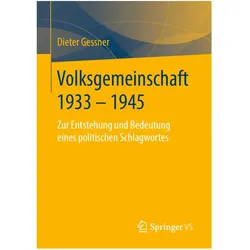Volksgemeinschaft 1933 - 1945, Fachbücher von Dieter Gessner