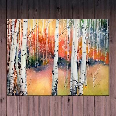West Of The Wind Colorado Aspens Canvas Wall Art Multi Warm , Multi Warm