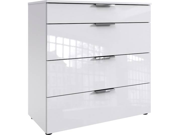 Schubkastenkommode, Spanplatte, Weiß, 81×84×41 cm, 4 Schubladen, Modern, Wimex