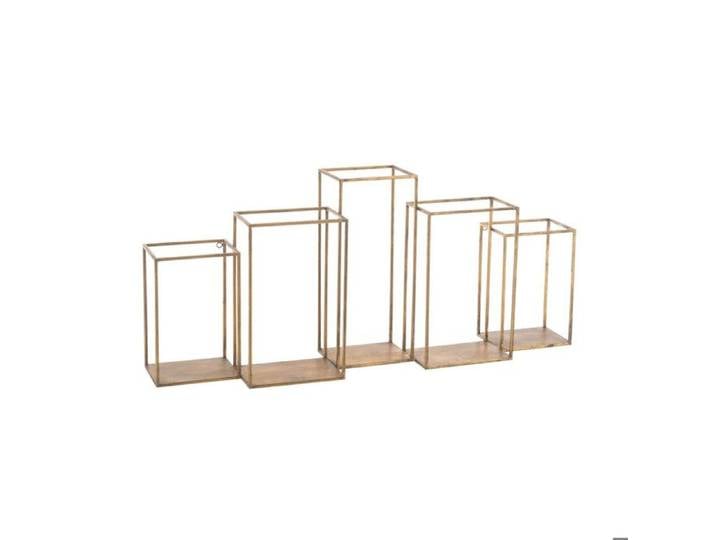 Etagère murale 5 parties 93x19 5x41 5 cm en métal doré