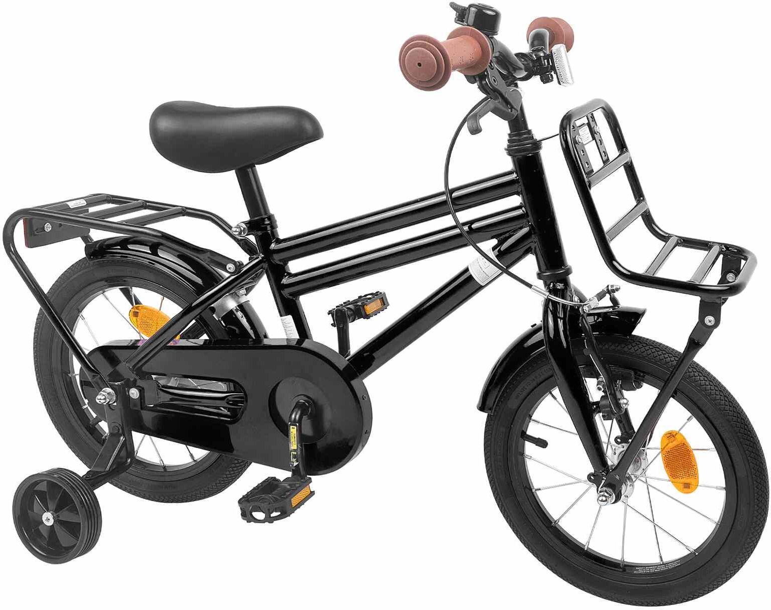 vidaXL Vélo pour Enfants 16 Pouces for 4-6 Years Old Noir