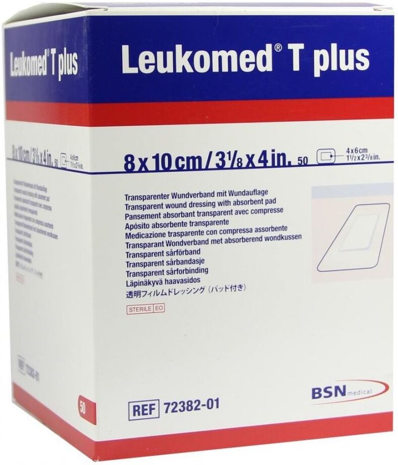 Leukomed transparent plus sterile Pflaster 8x10 cm 50stk