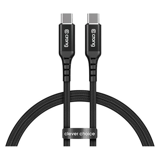 Crong USB-Kabel USB-C - USB-C 2 m Schwarz (CRG-AL200USCC-BLK) (2 m, 100 W) (CRG-AL200USCC-BLK)