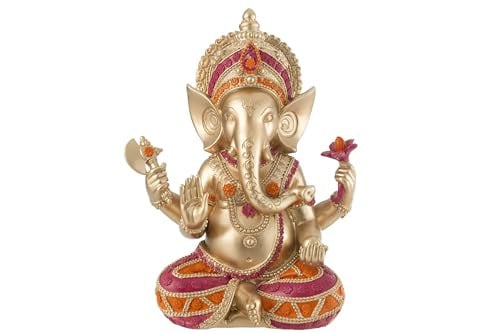 J-Line Ganesha Zittend Decoratiebeeld - Polyresin - Mix - Large