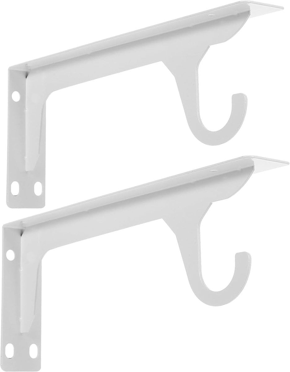 Wit Garderobestang met Kledingbeugel en Vergroot Draagvlak - 28 cm