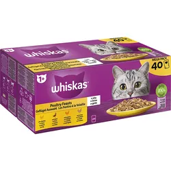 Whiskas Geflügel Auswahl 4 Varietäten Huhn, Ente, Geflügel, Truthahn in Gelee 1x3.4 kg