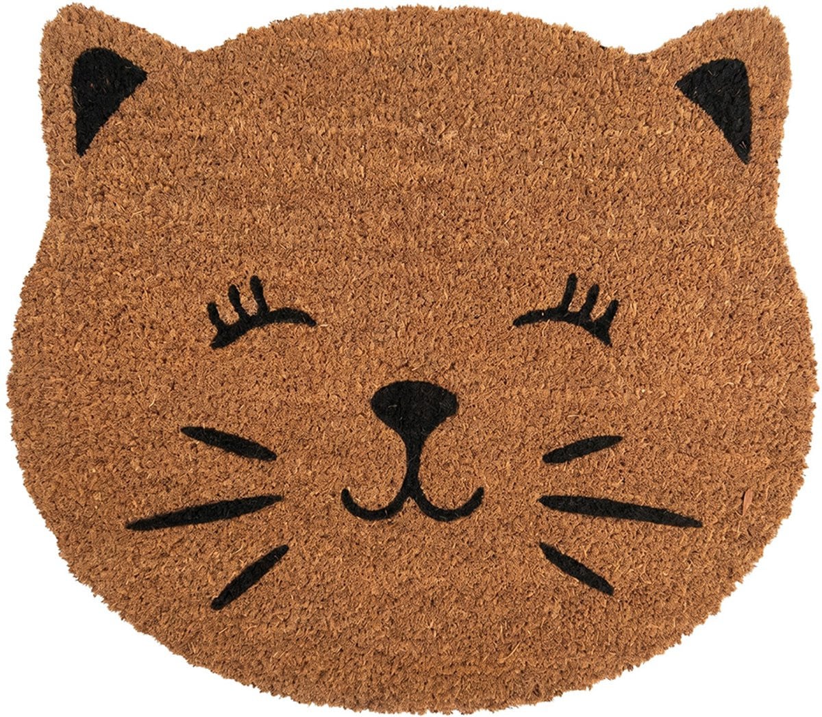Clayre & Eef Deurmat Bruin Kokos met Kat