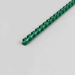 Plastikbinderücken A4, rund 12 mm | grün, PVC