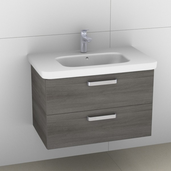 Artiqua 411 Waschtischunterschrank für DuraStyle 232080 Graphit Struktur quer, 411-WU2L-D41-7098-401 411-WU2L-D41-7098-401