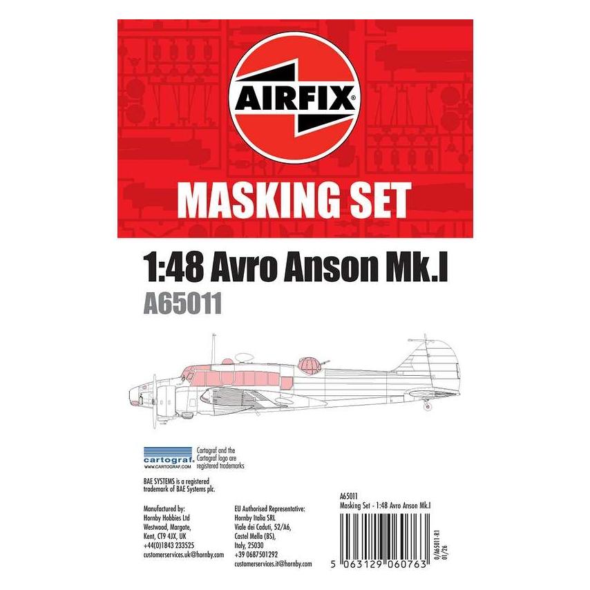 Airfix Masking Set - Avro Anson Mk.I - 1:48 Scale (A65011)