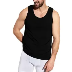 Panos Emporio Bamboo Tank Top Schwarz Medium Herren