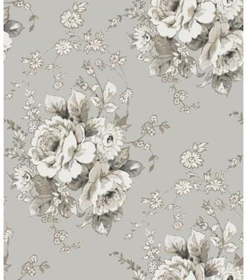 York Wallcoverings Heritage Rose Taupe Wallpaper