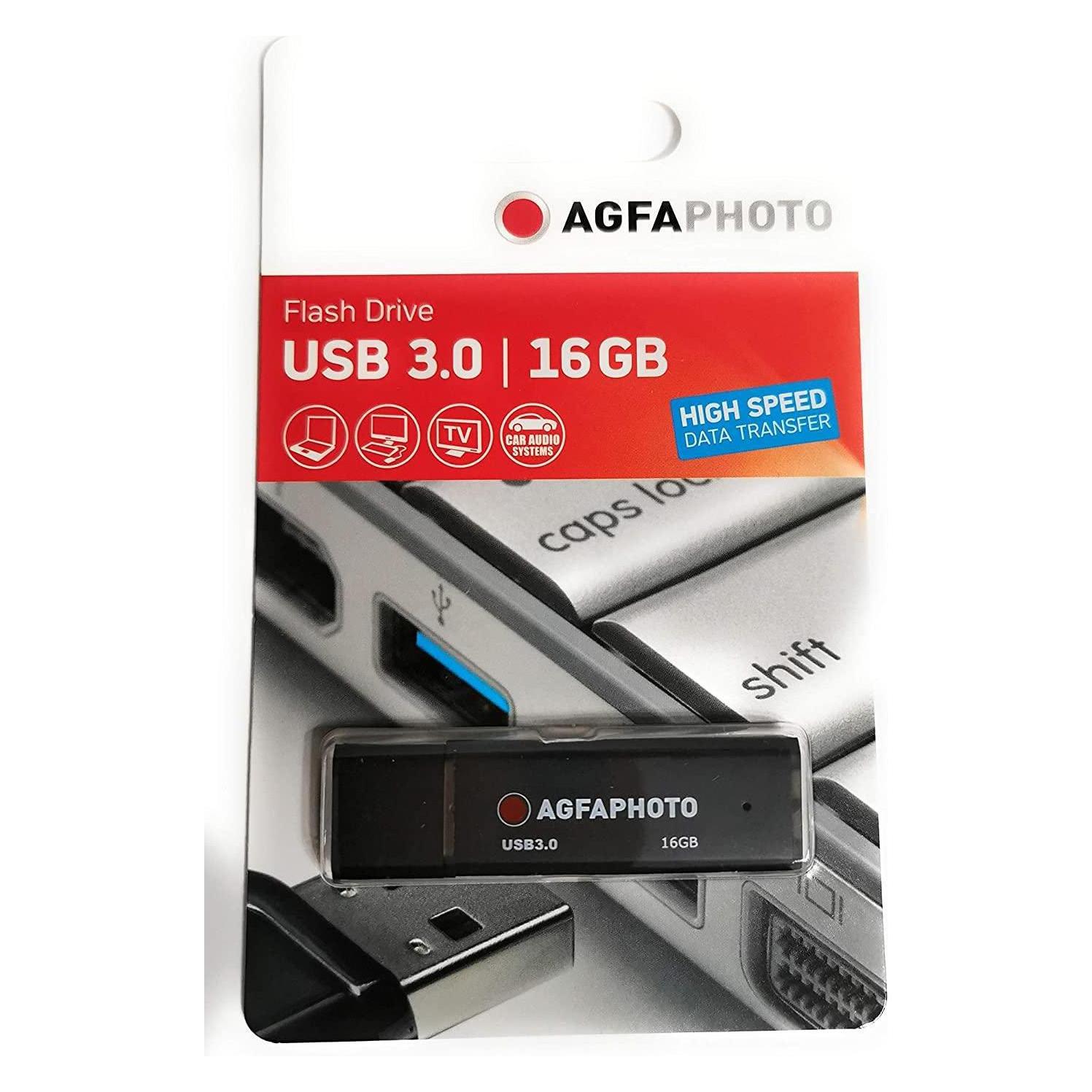 Agfaphoto USB 3.0 black 16GB (16 GB, USB-C) (10569)