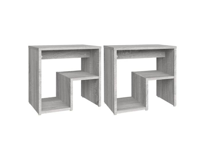 Tables de chevet bois transformé gris 40 x 30 x 40 cm