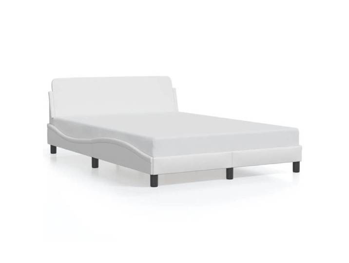 Promotion d'octobre  Cadre de lit similicuir - Lit adulte/enfant - Dover blanc 140x190 cm FR21532
