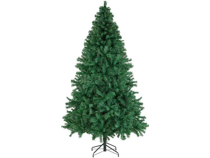 tectake Weihnachtsbaum Dasher, pulverbeschichteter Metallständer mit Kunststoffkappen, grün, Grün, Dreieckig, 210 cm, Dekoration, Weihnachtsdekoration, Christbäume & Zubehör