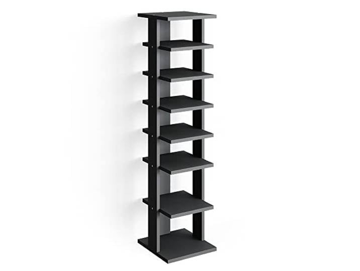 Vicco Armoire à chaussures Sara\, Anthracite\, 26.7x110cm convient pour le rangement des chaussures et des accessoires