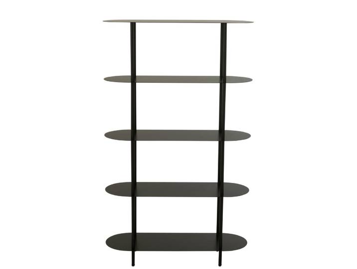 Etagère bibliothèque en métal noir 5 tablettes