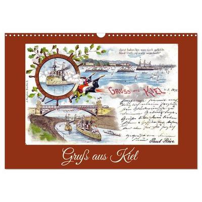 Gruß aus Kiel (Wandkalender 2027 DIN A3 quer), CALVENDO Monatskalender